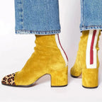 Women's Suede Ankle Boots | Block Heel, Square Toe, Comfortable Fit 3