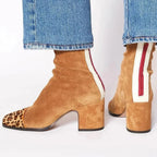 Women's Suede Ankle Boots | Block Heel, Square Toe, Comfortable Fit 5