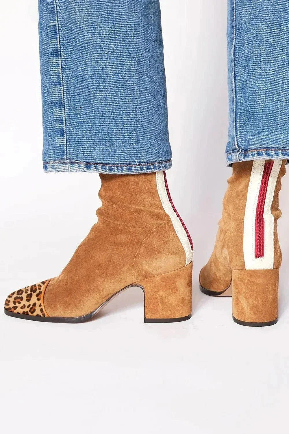 Women's Suede Ankle Boots | Block Heel, Square Toe, Comfortable Fit 7