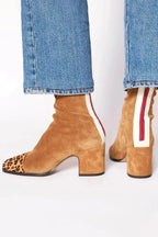 Women's Suede Ankle Boots | Block Heel, Square Toe, Comfortable Fit 7