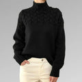 Women's Sweater | Blended Cotton, Rolled Collar, Tailored Fit 0