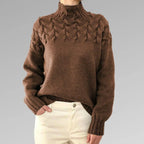 Women's Sweater | Blended Cotton, Rolled Collar, Tailored Fit 1