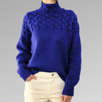 Women's Sweater | Blended Cotton, Rolled Collar, Tailored Fit 3