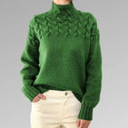Women's Sweater | Blended Cotton, Rolled Collar, Tailored Fit 4