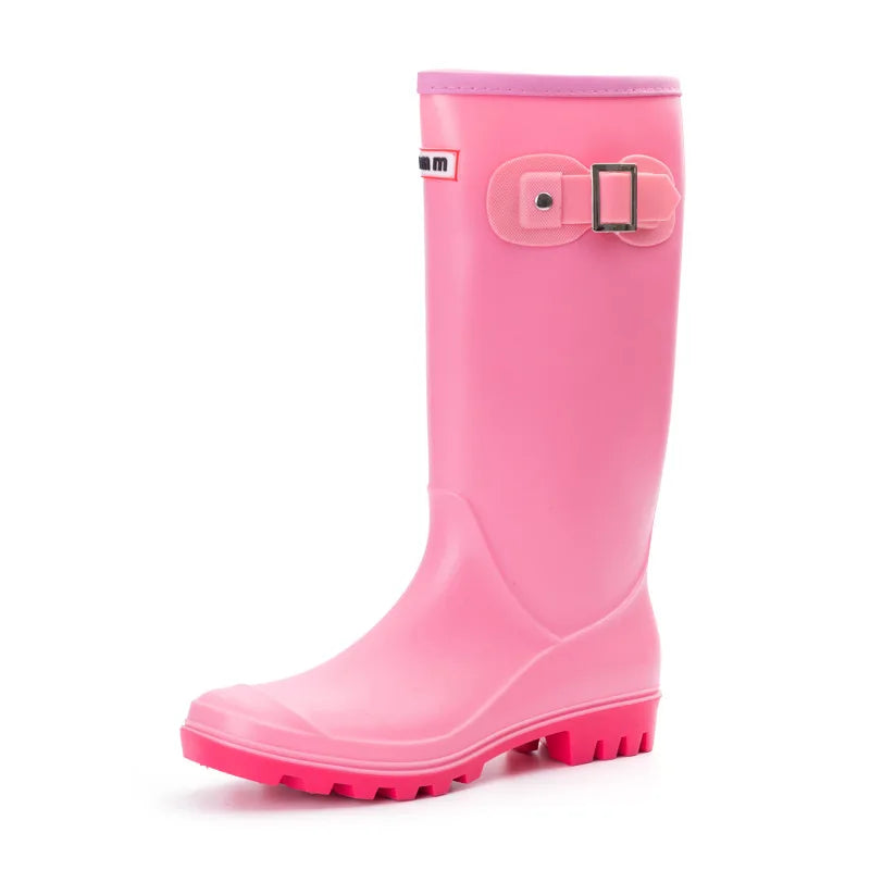 Women's Tall Waterproof Rubber Rain Boots | Anti-Slip Sole, Seamless Design 10