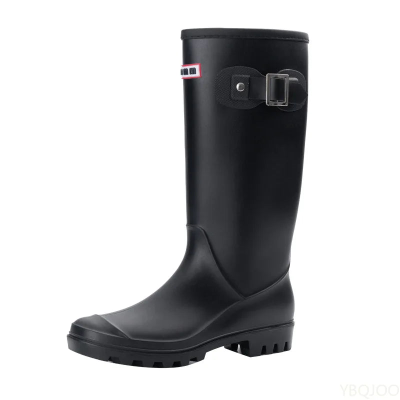 Women's Tall Waterproof Rubber Rain Boots | Anti-Slip Sole, Seamless Design 6