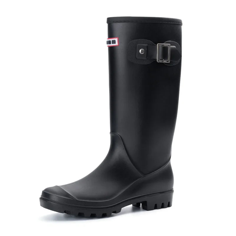 Women's Tall Waterproof Rubber Rain Boots | Anti-Slip Sole, Seamless Design 7
