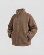 Women's Teddy Jacket | Plush Sherpa, High Collar, Regular Fit 4