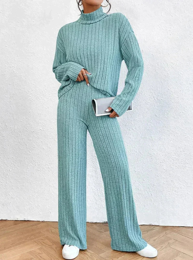Women's Two Piece Set | Stretchy Pants and Sweater for Fall and Winter 3