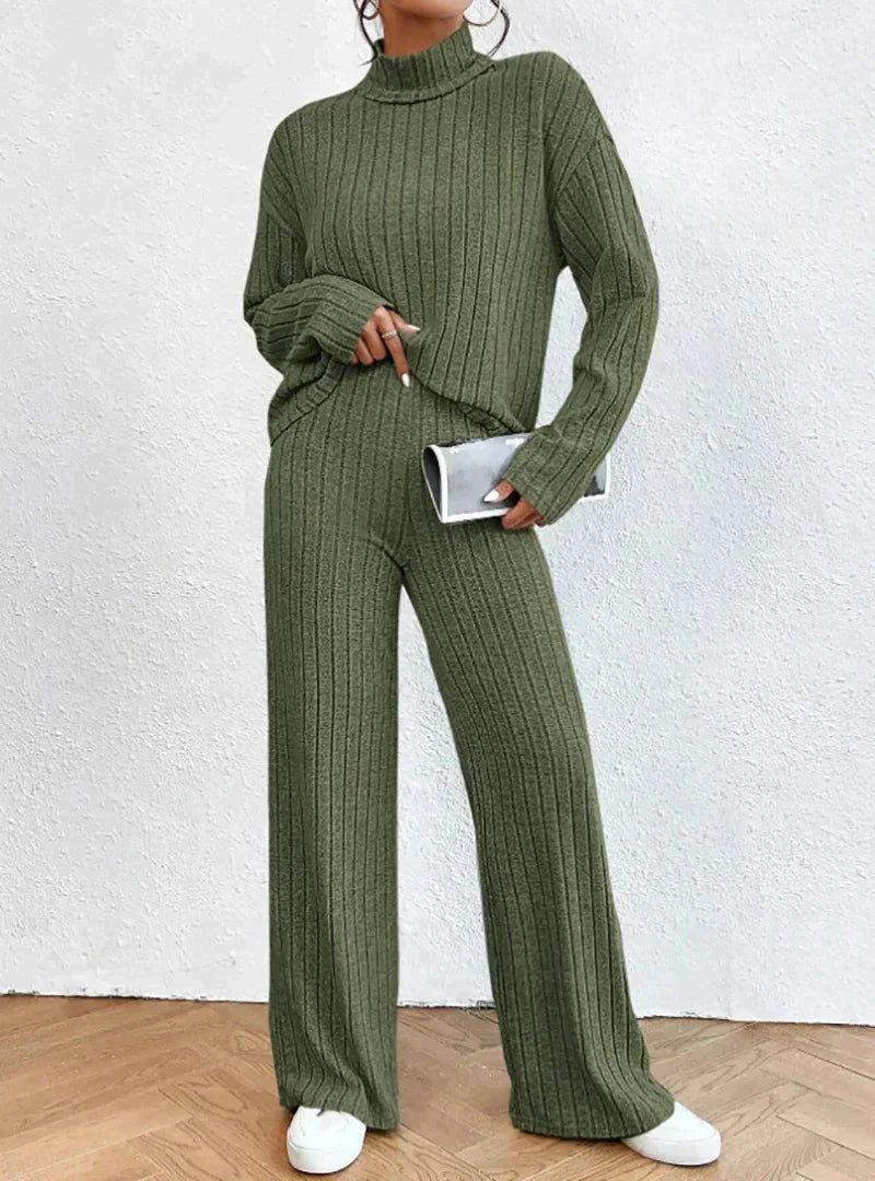 Women's Two Piece Set | Stretchy Pants and Sweater for Fall and Winter 4