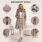 Women's Waterproof Hooded Jacket | Fitted Windproof Raincoat, Lightweight Polyester 4