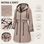 Women's Waterproof Hooded Jacket | Fitted Windproof Raincoat, Lightweight Polyester 5