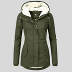 Women's Waterproof Jacket | Fleece Lined, Adjustable Hood, Extended Hem 4