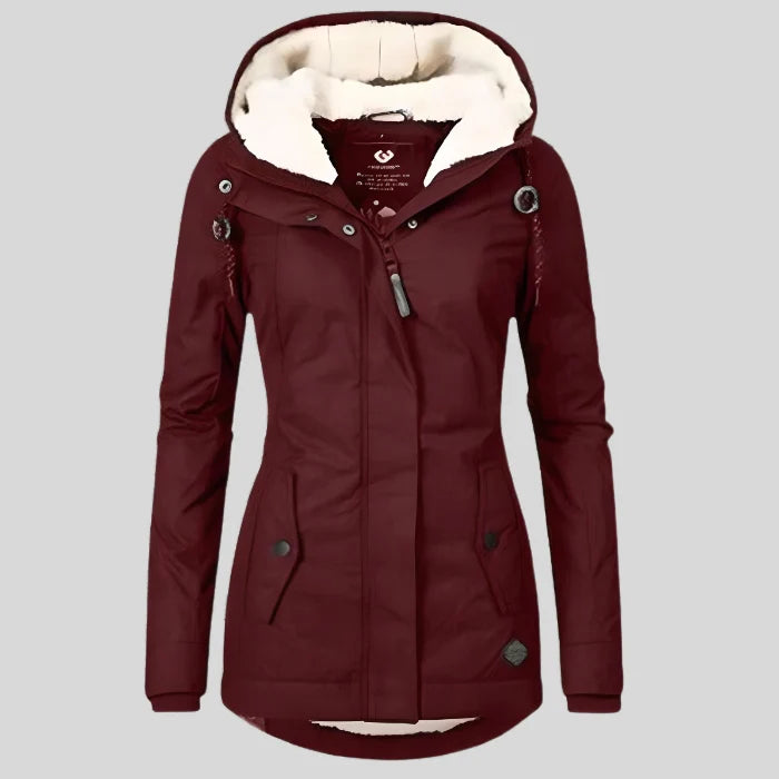 Women's Waterproof Jacket | Fleece Lined, Adjustable Hood, Extended Hem 5