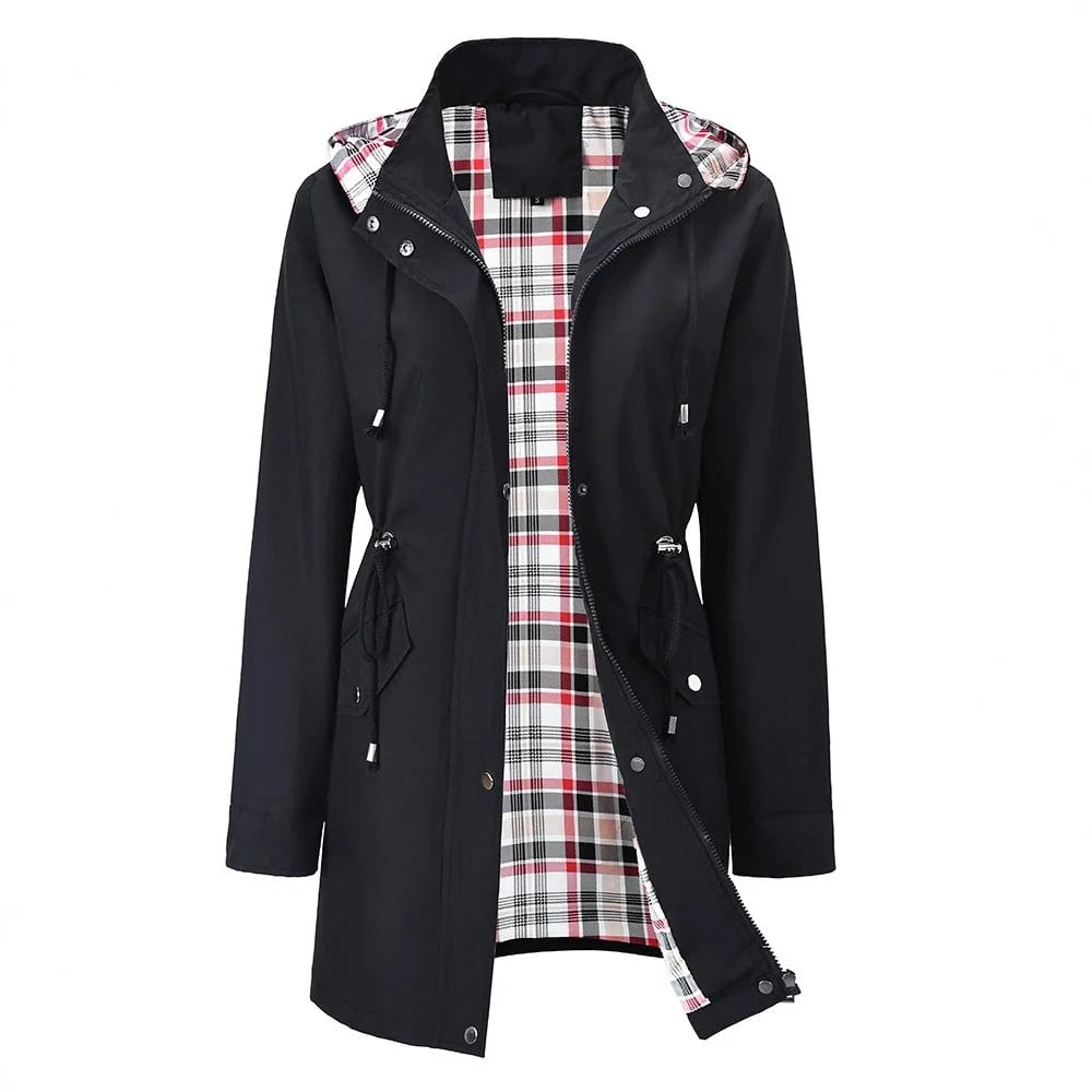 Women's Waterproof Jacket | Lightweight, Adjustable Waist, Detachable Hood 1