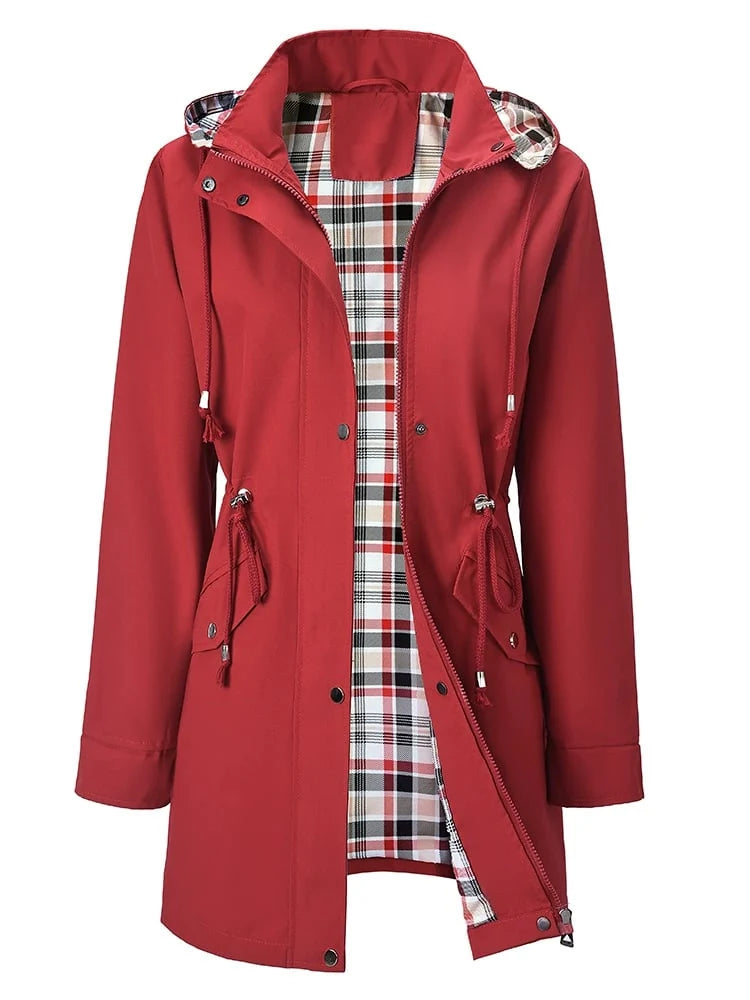 Women's Waterproof Jacket | Lightweight, Adjustable Waist, Detachable Hood 10
