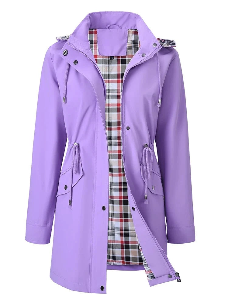 Women's Waterproof Jacket | Lightweight, Adjustable Waist, Detachable Hood 4