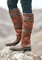 Women's Waterproof Outdoor Boots | Leather High Shaft with Buckles, Comfortable Fit 2