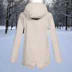 Women's Waterproof Rain Jacket | Hooded, Longline, Water-Repellent Design 2