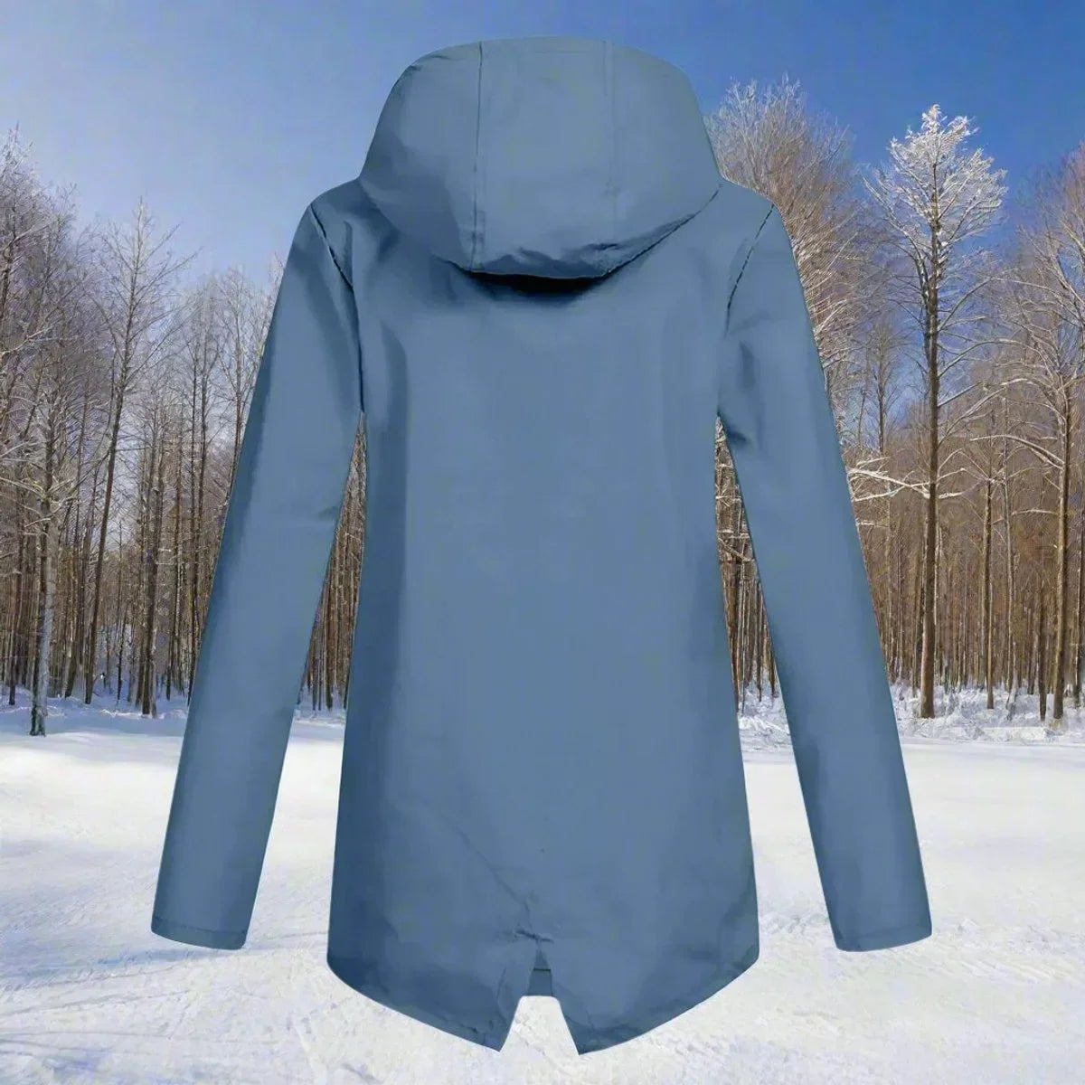 Women's Waterproof Rain Jacket | Hooded, Longline, Water-Repellent Design 4