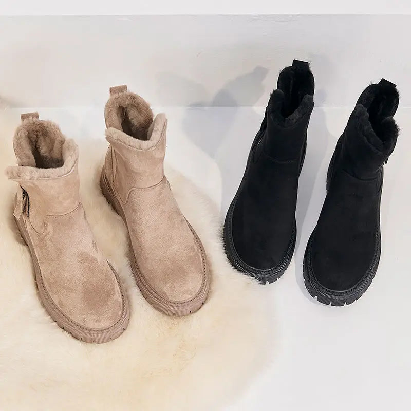 Women's Winter Boots | Faux-Fur Lined, Slip-On, Suede Finish 8