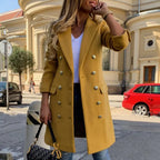 Women's Winter Coat | Lightweight Wool Blend, Double-Breasted Design 1