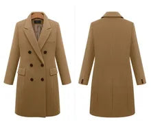 Women's Winter Coat | Lightweight Wool Blend, Double-Breasted Design 5