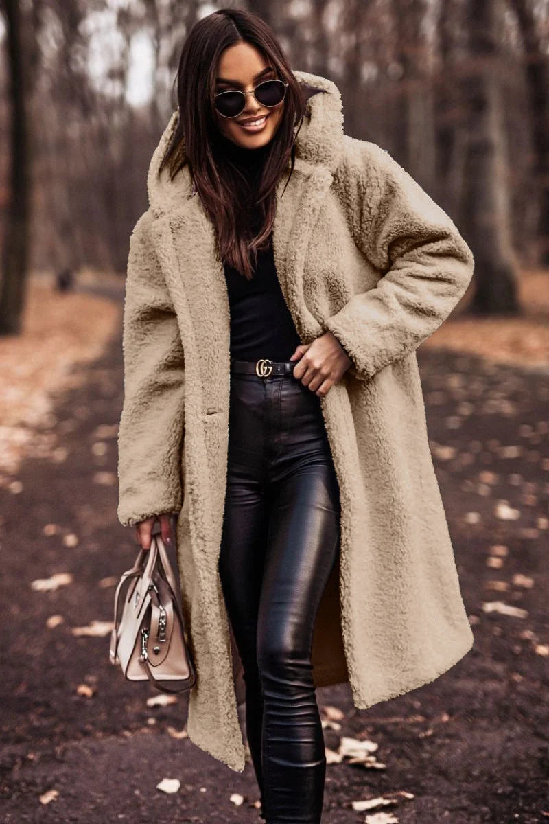 Women's Winter Coat | Wool Blend, Knee-Length, Tailored Fit with Hood 0