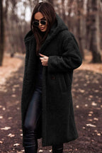 Women's Winter Coat | Wool Blend, Knee-Length, Tailored Fit with Hood 2