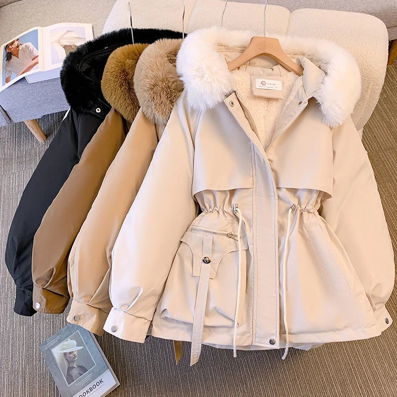 Women's Winter Utility Jacket | Faux-Fur Hood, Adjustable Drawstring Waist, Weather-Resistant 1