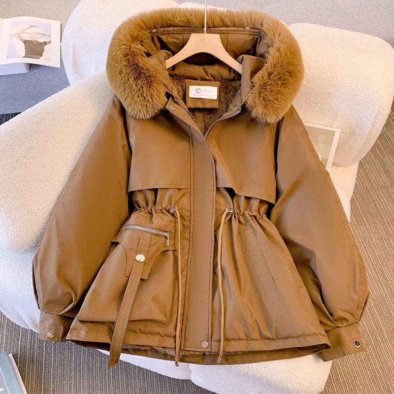 Women's Winter Utility Jacket | Faux-Fur Hood, Adjustable Drawstring Waist, Weather-Resistant 3