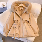 Women's Winter Utility Jacket | Faux-Fur Hood, Adjustable Drawstring Waist, Weather-Resistant 4