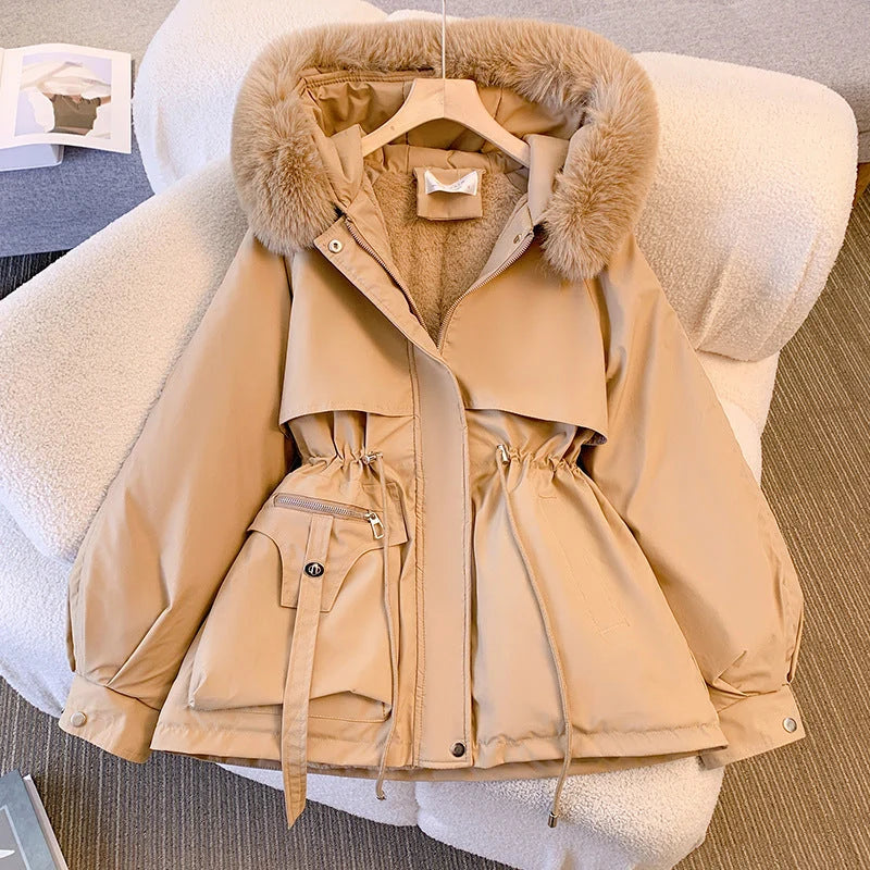 Women's Winter Utility Jacket | Faux-Fur Hood, Adjustable Drawstring Waist, Weather-Resistant 4