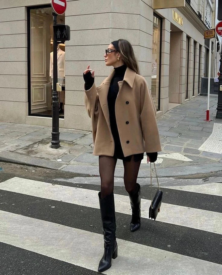Women's Winter Wool Coat | Oversized, Elegant Design for Cold Weather 0