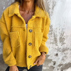 Women's Wool Coat | Elegant Lapel Collar, Straight Fit 2