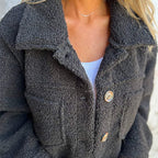 Women's Wool Coat | Elegant Lapel Collar, Straight Fit 6